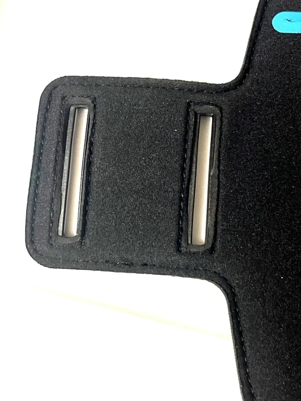 Adjustable Black & Blue Smartphone Armband Transparent Touch Screen Cover